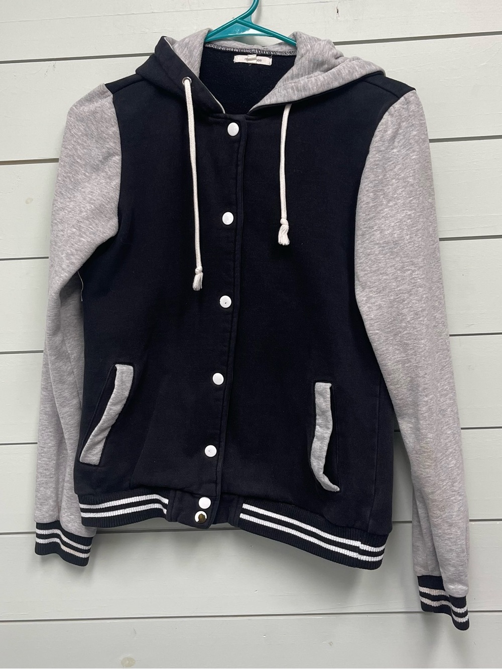 Maurices Varsity black and gray jacket women's size small